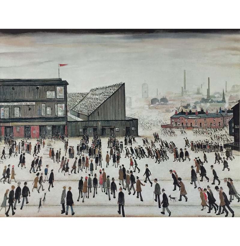 LAURENCE STEPHEN LOWRY (1887-1976); a signed limited edition coloured print "Going to the Match". 