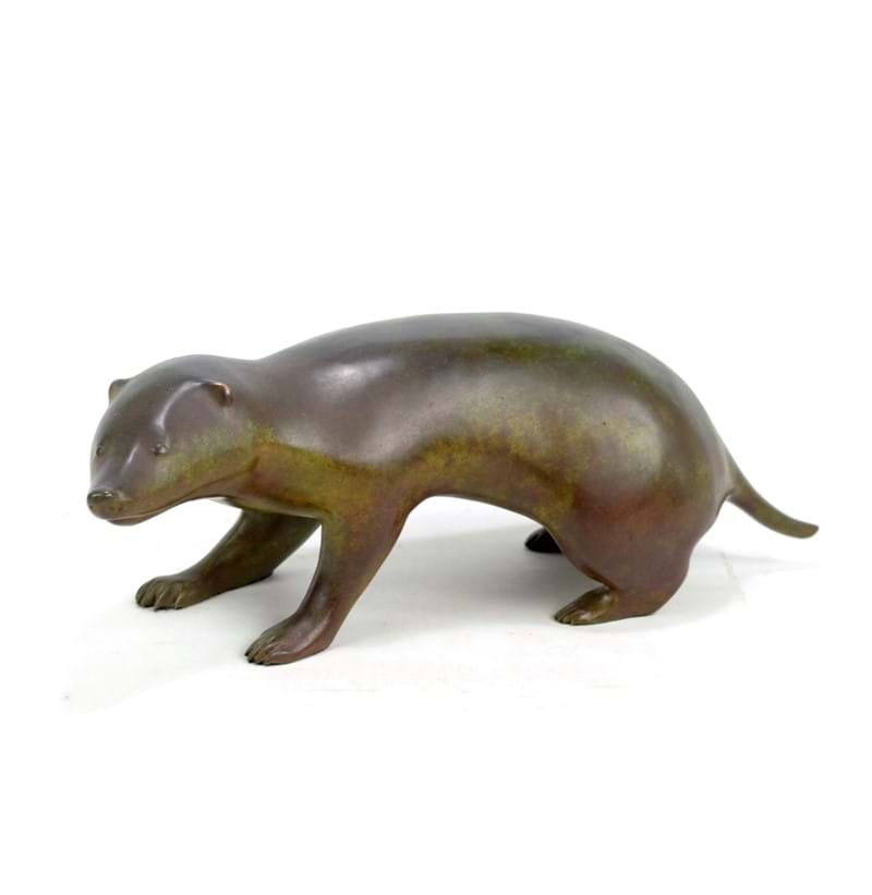 ADRIAN SORRELL (1932-2001); a large bronze 'Young Badger'