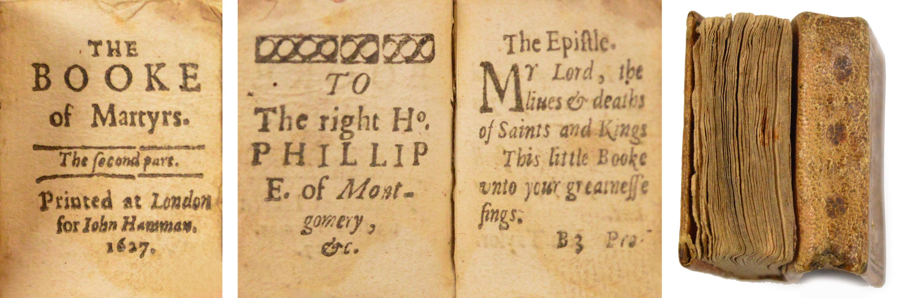 TAYLOR, John; The Booke of Martyrs, published London J H(aviland) for J.Hammond, 1627. 