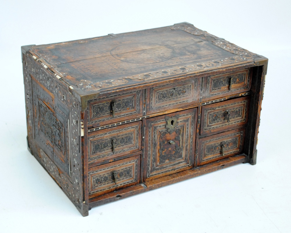 An 18th century Indo-Portuguese table top cabinet.