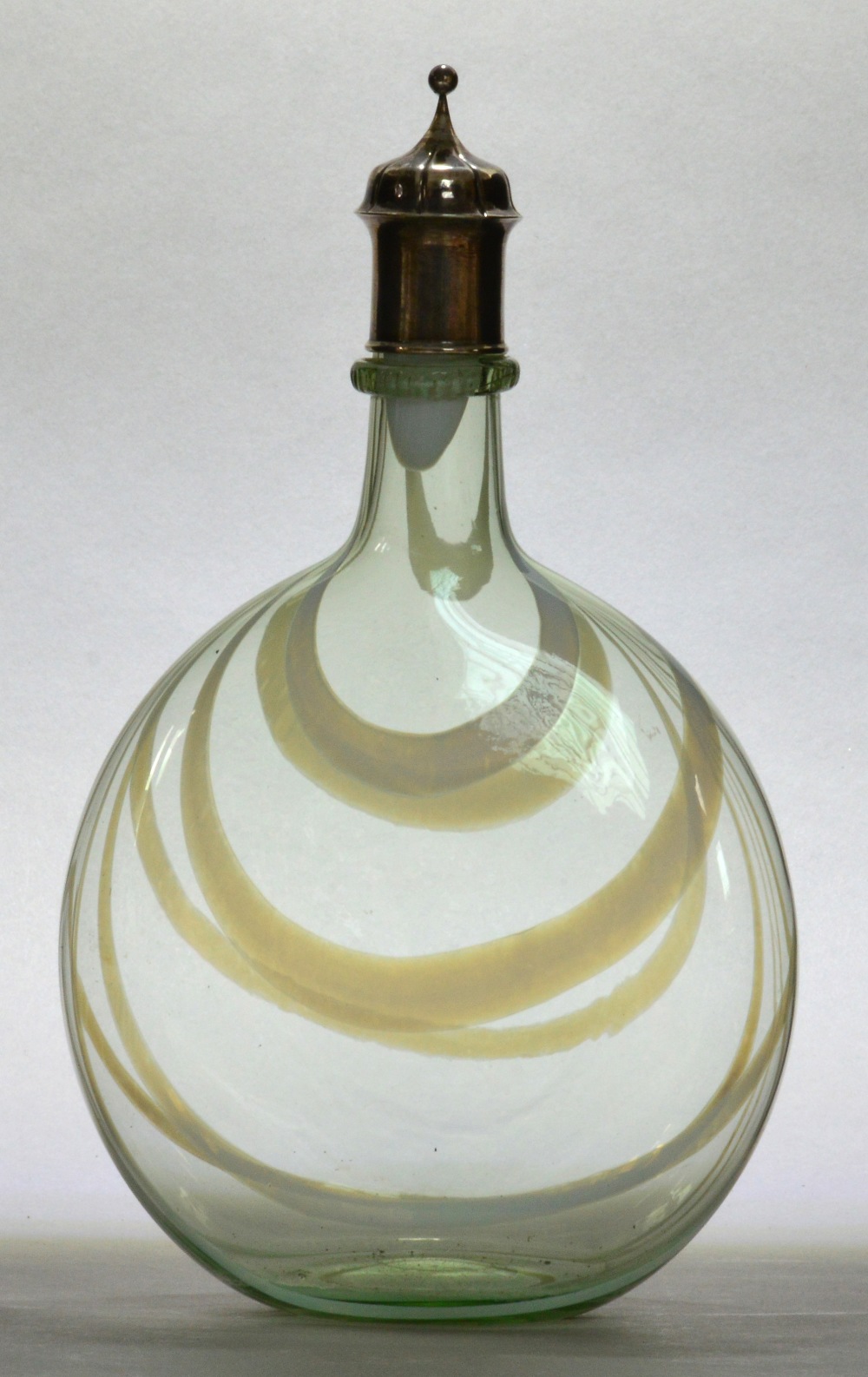 JAMES POWELL WHITEFRIARS; a decanter with silver stopper.