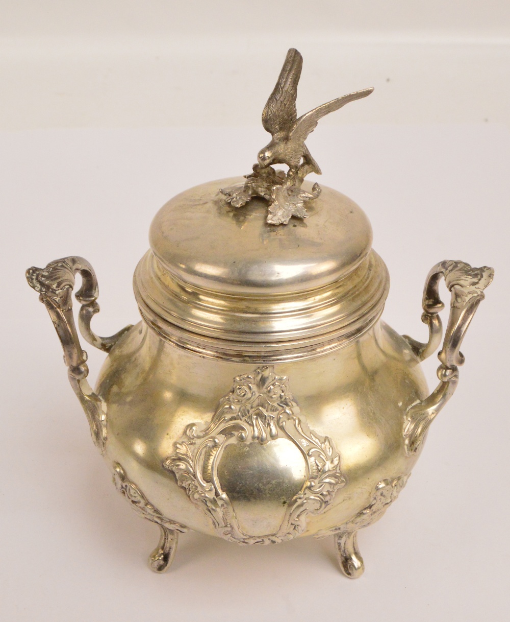A post 1888 German silver etrog box.
