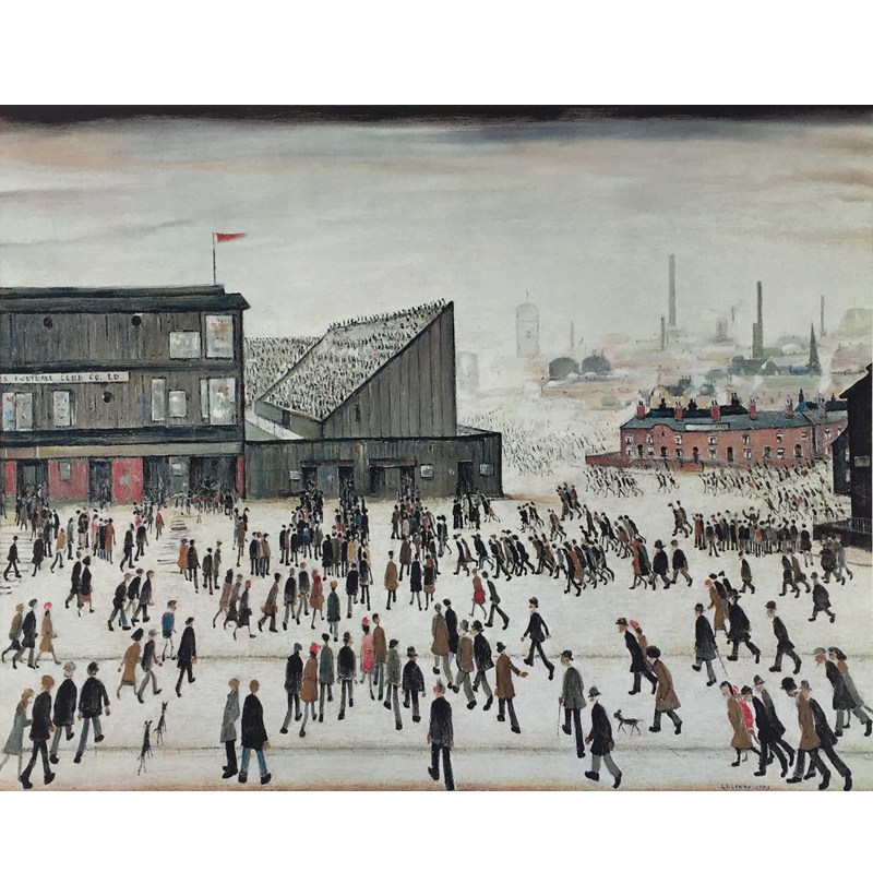 LAURENCE STEPHEN LOWRY (1887-1976); a signed limited edition coloured print "Going to the Match".