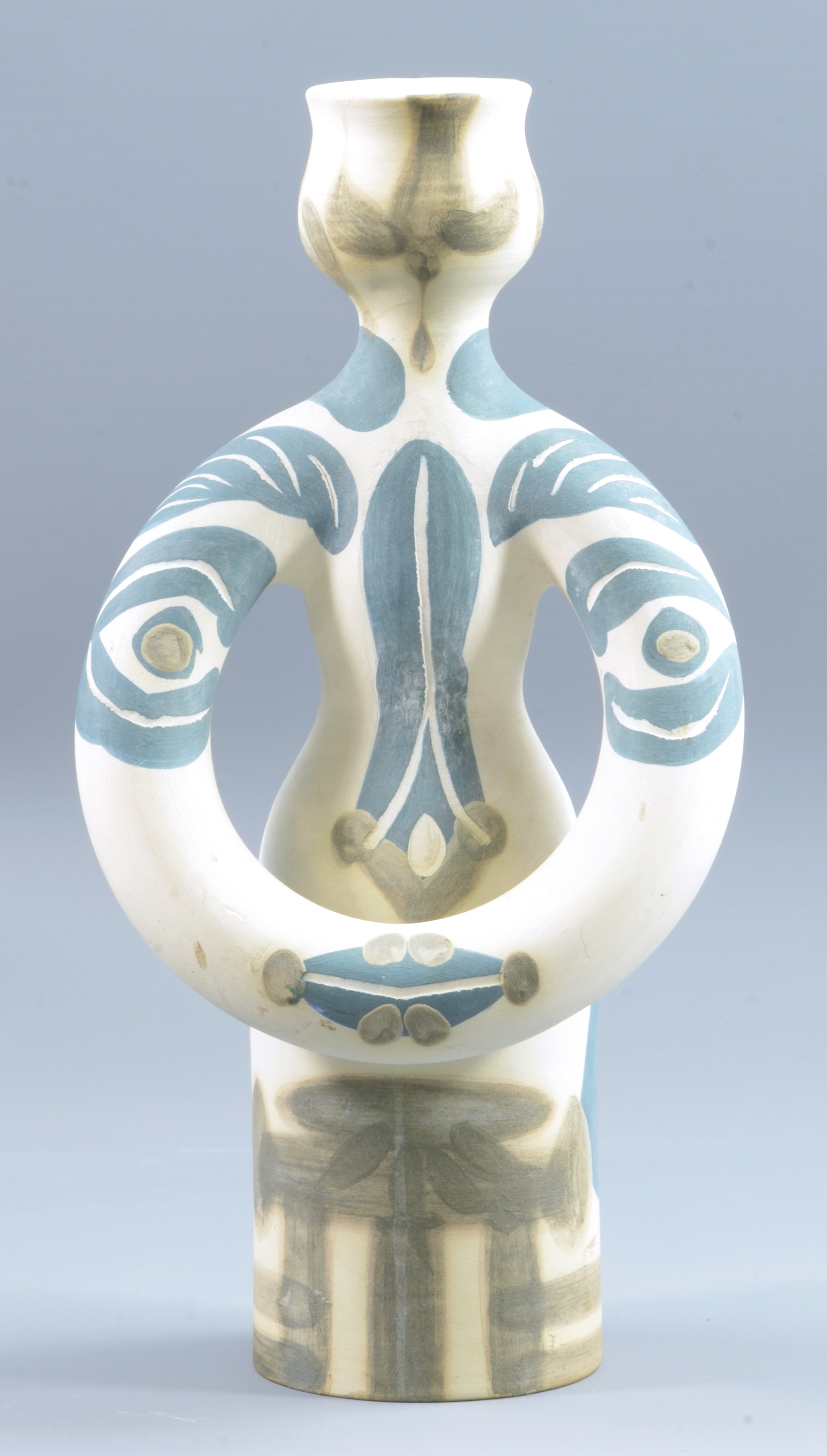 PABLO PICASSO (1881-1973); 'Lampe Femme', a white earthenware vase. 