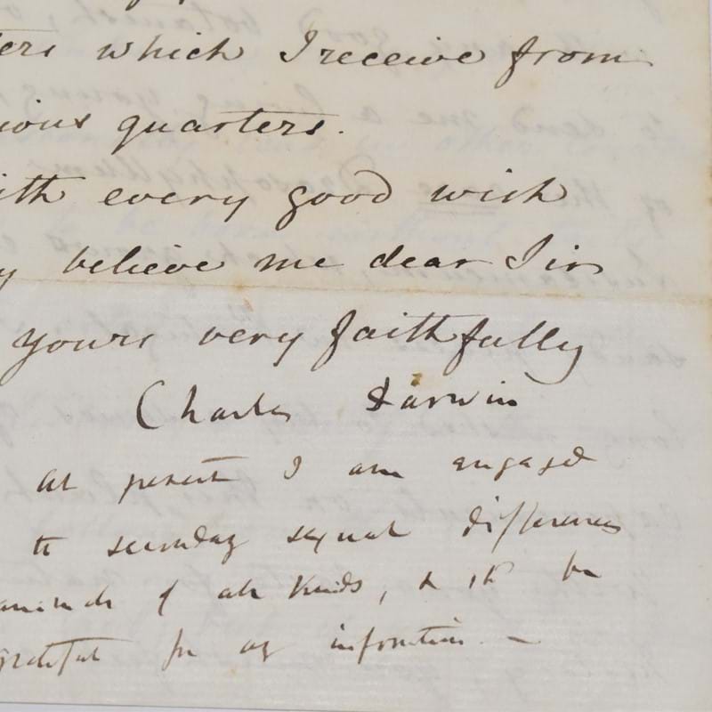 Rare Charles Darwin Letters to be sold at auction
