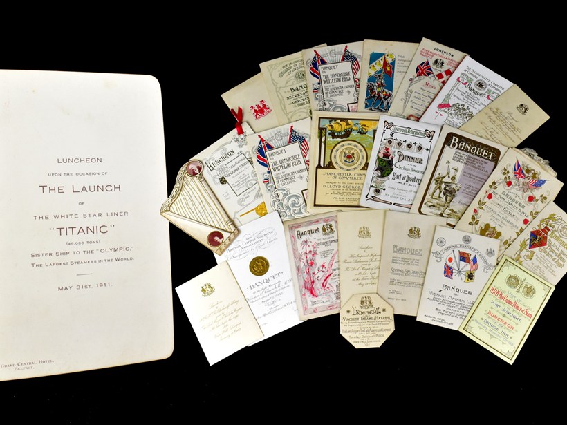 Titanic Launch Luncheon Menu
